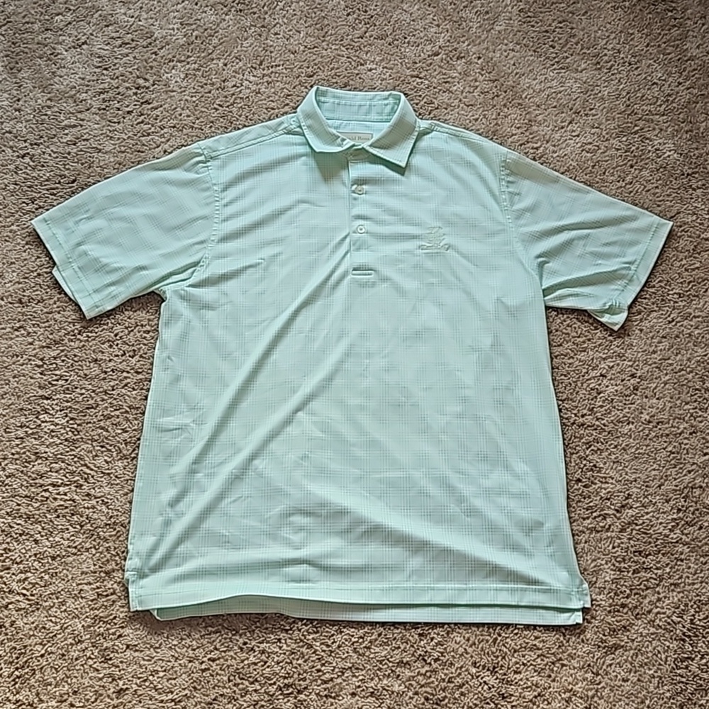 Donald Ross golf shirt, mint green, East Lakes Golf Course logo, size M